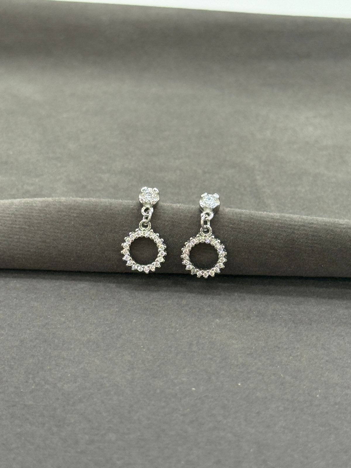 92.5 Silver Baby Stylish Circular Drops